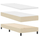 vidaXL Boxspring ágy matraccal matracmal Krém 80 x 200 cm szövet