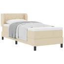 vidaXL Boxspring ágy matraccal matracmal Krém 80 x 200 cm szövet