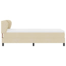 vidaXL Boxspring ágy matraccal matracmal Krém 80 x 200 cm szövet