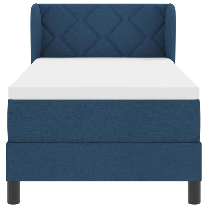 vidaXL Boxspring ágy matraccal matracmal Kék 80 x 200 cm szövet