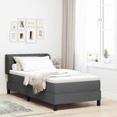 vidaXL Boxrugós ágy matracmal Sötétszürke 90 x 190 cm szövet