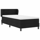 vidaXL Boxrugós ágy matracmal fejtámlával Fekete 90 x 190 cm szövet
