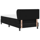 vidaXL Boxrugós ágy matracmal fejtámlával Fekete 90 x 190 cm szövet