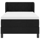vidaXL Boxrugós ágy matracmal fejtámlával Fekete 90 x 190 cm szövet