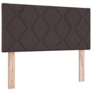 vidaXL Boxrugós ágy fejtámlával Sötét Barna 90 x 190 cm szövet