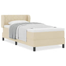 vidaXL Boxspring ágy matraccal matracmal Krém 90 x 190 cm szövet
