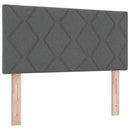 vidaXL Boxrugós ágy matracmal Sötétszürke 90 x 200 cm szövet