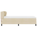 vidaXL Boxrugós ágy fejtámlával Krém 90 x 200 cm szövet