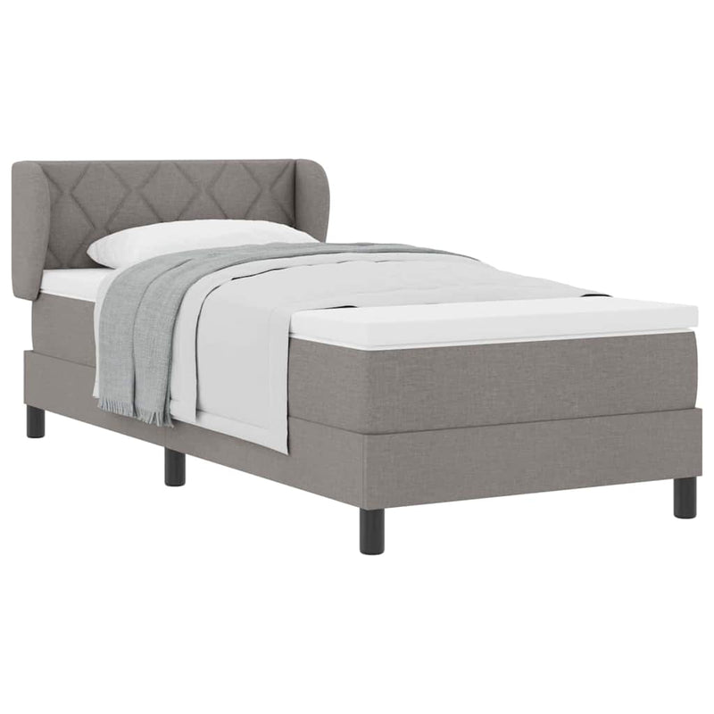 vidaXL Boxspring ágy matraccal matracmal Tópszínű 100 x 200 cm szövet