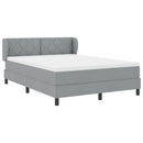 vidaXL Boxspring ágy matraccal Világosszürke 140 x 190 cm szövet