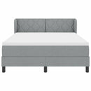vidaXL Boxspring ágy matraccal Világosszürke 140 x 190 cm szövet