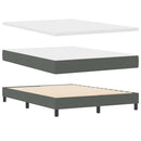 vidaXL Boxspring ágy matraccal Sötétszürke 140 x 190 cm szövet