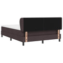 vidaXL Boxrugós ágy fejtámlával Sötét Barna 140 x 190 cm szövet