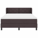 vidaXL Boxrugós ágy fejtámlával Sötét Barna 140 x 190 cm szövet