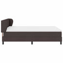 vidaXL Boxrugós ágy fejtámlával Sötét Barna 140 x 190 cm szövet