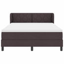 vidaXL Boxrugós ágy matracmal Sötét Barna 140 x 200 cm szövet