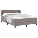 vidaXL Boxrugós ágy fejtámlával Tópszínű 160 x 200 cm szövet
