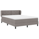 vidaXL Boxrugós ágy fejtámlával Tópszínű 160 x 200 cm szövet