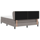 vidaXL Boxrugós ágy fejtámlával Tópszínű 160 x 200 cm szövet