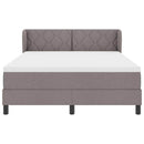 vidaXL Boxrugós ágy fejtámlával Tópszínű 160 x 200 cm szövet