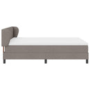 vidaXL Boxrugós ágy fejtámlával Tópszínű 160 x 200 cm szövet