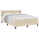 vidaXL Boxrugós ágy fejtámlával Krém 160 x 200 cm szövet