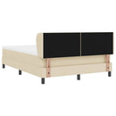 vidaXL Boxrugós ágy fejtámlával Krém 160 x 200 cm szövet