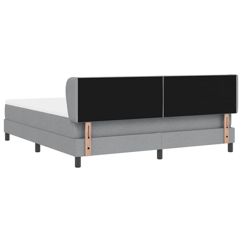 vidaXL Boxspring ágy matraccal Világosszürke 180 x 200 cm szövet