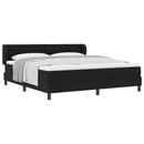 vidaXL Boxrugós ágy fejtámlával Fekete 180 x 200 cm szövet