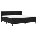 vidaXL Boxrugós ágy fejtámlával Fekete 180 x 200 cm szövet