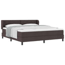 vidaXL Boxrugós ágy fejtámlával Sötét Barna 180 x 200 cm szövet