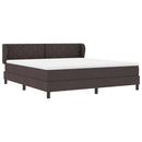 vidaXL Boxrugós ágy fejtámlával Sötét Barna 180 x 200 cm szövet
