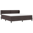 vidaXL Boxspring ágy matraccal sötétbarna 180 x 200 cm szövet