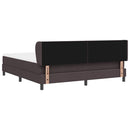 vidaXL Boxrugós ágy fejtámlával Sötét Barna 180 x 200 cm szövet