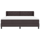 vidaXL Boxrugós ágy fejtámlával Sötét Barna 180 x 200 cm szövet