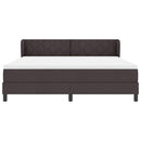 vidaXL Boxspring ágy matraccal sötétbarna 180 x 200 cm szövet