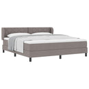 vidaXL Boxrugós ágy fejtámlával Tópszínű 180 x 200 cm szövet