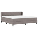 vidaXL Boxrugós ágy fejtámlával Tópszínű 180 x 200 cm szövet