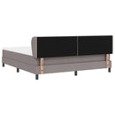 vidaXL Boxrugós ágy fejtámlával Tópszínű 180 x 200 cm szövet