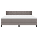vidaXL Boxrugós ágy fejtámlával Tópszínű 180 x 200 cm szövet