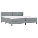 vidaXL Boxrugós ágy fejtámlával Világosszürke 200 x 200 cm szövet