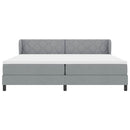 vidaXL Boxspring ágy matraccal Világosszürke 200 x 200 cm szövet