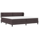 vidaXL Boxrugós ágy fejtámlával Sötét Barna 200 x 200 cm szövet