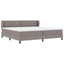 vidaXL Boxspring ágy matraccal matracmal Tópszínű 200 x 200 cm szövet