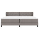 vidaXL Boxspring ágy matraccal matracmal Tópszínű 200 x 200 cm szövet