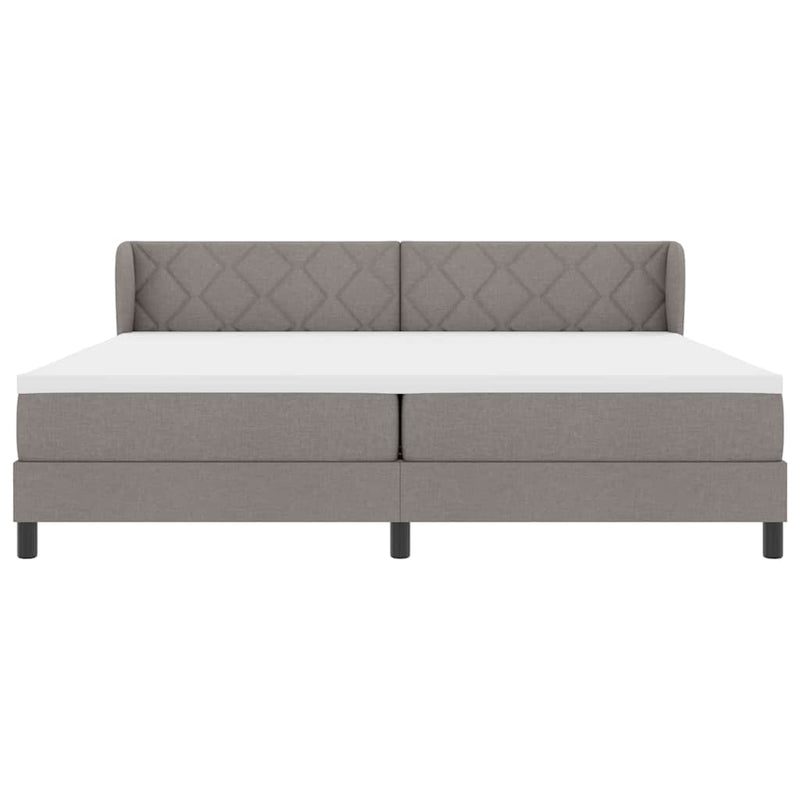 vidaXL Boxspring ágy matraccal matracmal Tópszínű 200 x 200 cm szövet