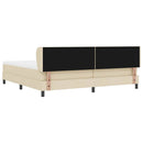 vidaXL Boxrugós ágy fejtámlával Krém 200 x 200 cm szövet