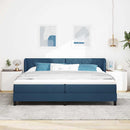 vidaXL Boxspring ágy matraccal matracmal Kék 200 x 200 cm szövet