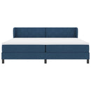 vidaXL Boxspring ágy matraccal matracmal Kék 200 x 200 cm szövet