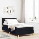 vidaXL Boxrugós ágy matracmal fejtámlával Fekete 90 x 190 cm szövet